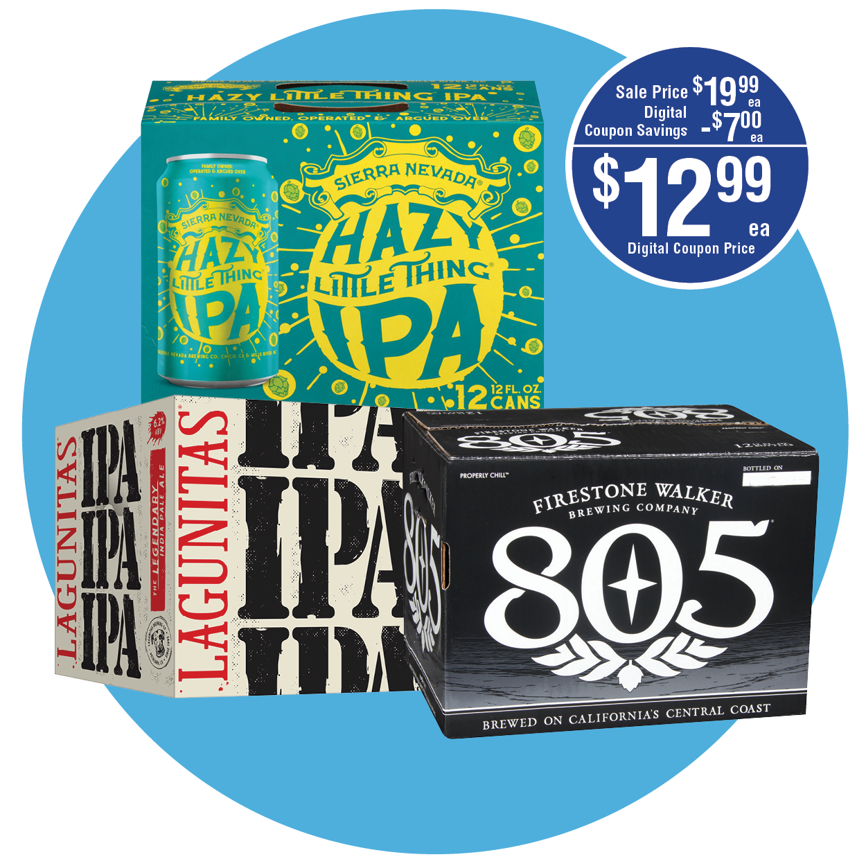 FIRESTONE,LAGUNITAS OR SIERRA NEVADA BEERS
