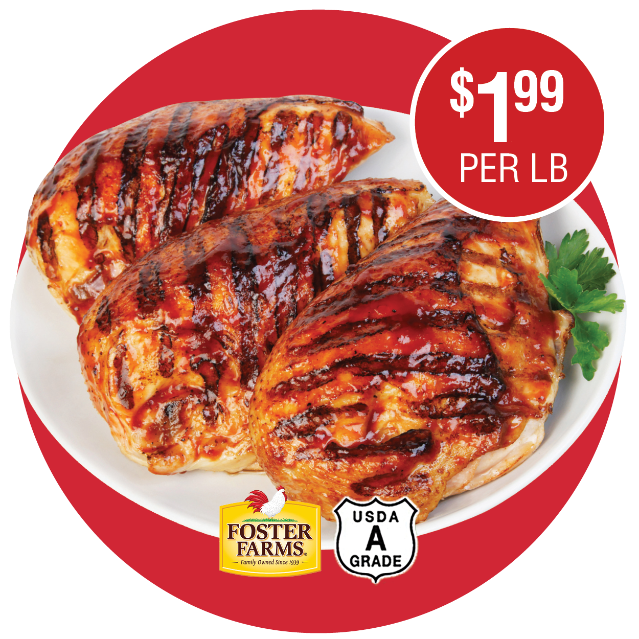 FOSTER FARMS FRESH CHICKEN HALF BREASTS
