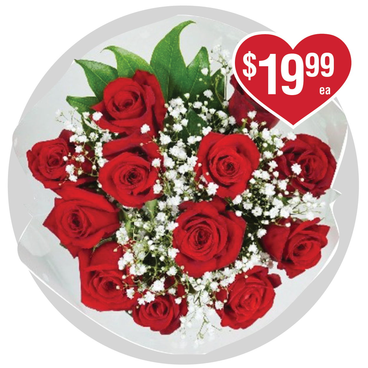 FLORIST PREMIUM QUALITY DOZEN ROSE BOUQUET