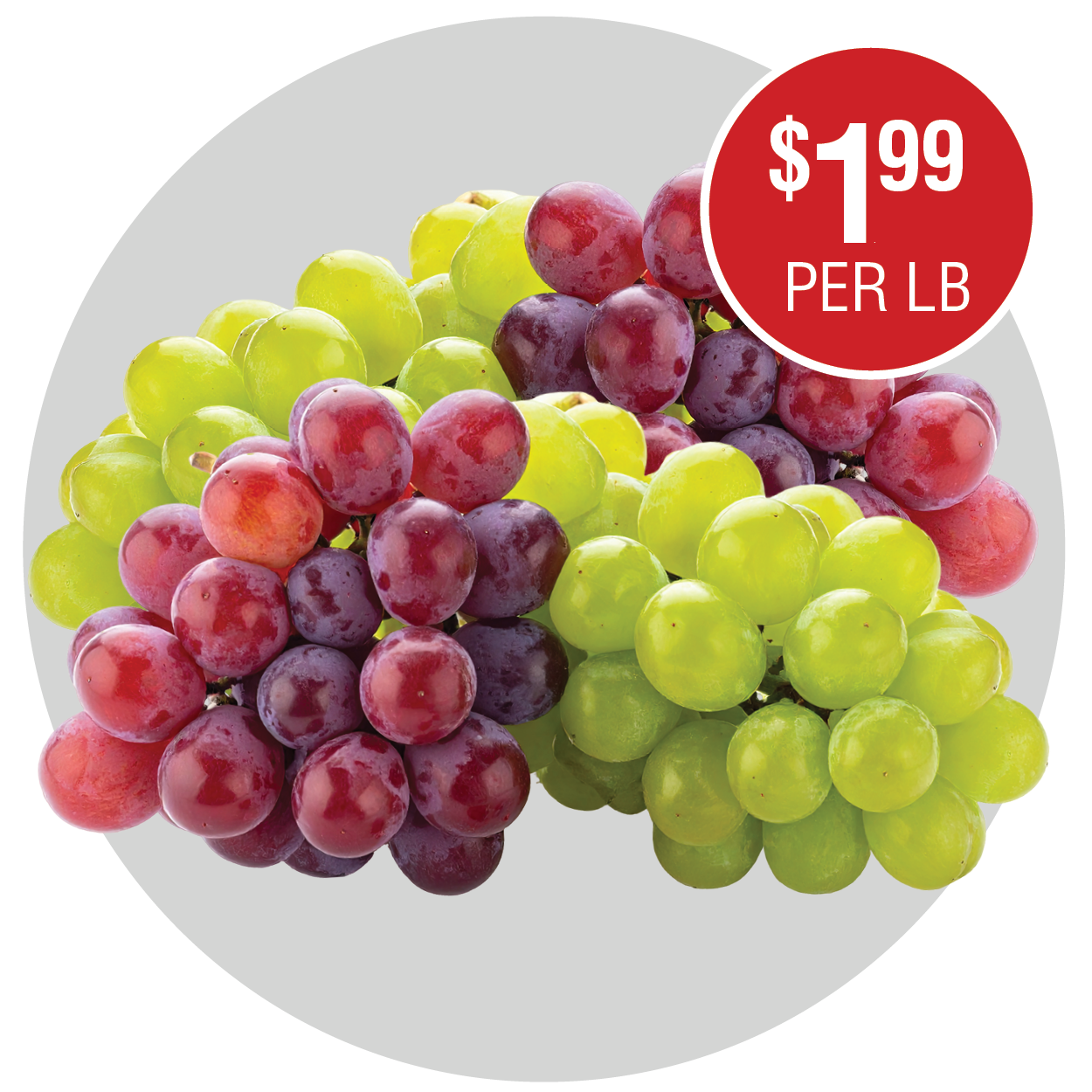 RED OR GREEN SEEDLESS GRAPES