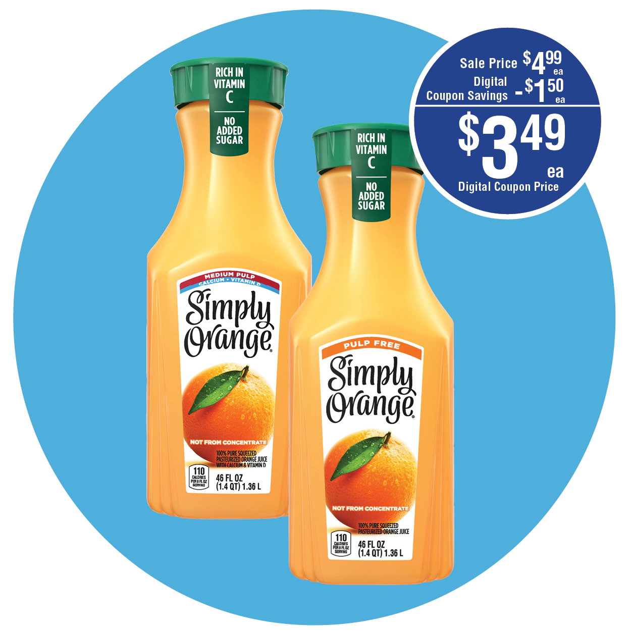SIMPLY ORANGE 100% ORANGE JUICE