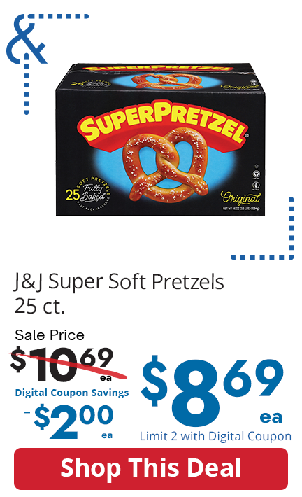 J&J SUPER SOFT PRETZELS 