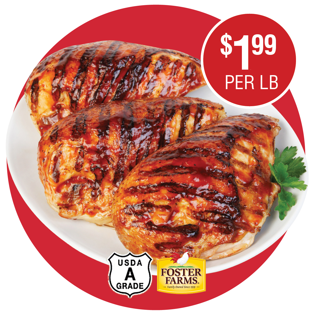 FOSTER FARMS FRESH CHICKEN HALF BREASTS