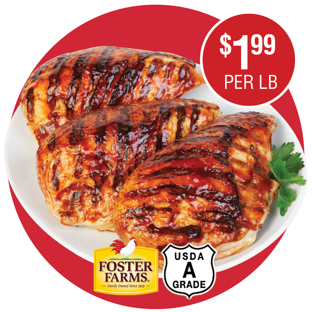 FOSTER FARMS FRESH CHICKEN HALF BREASTS