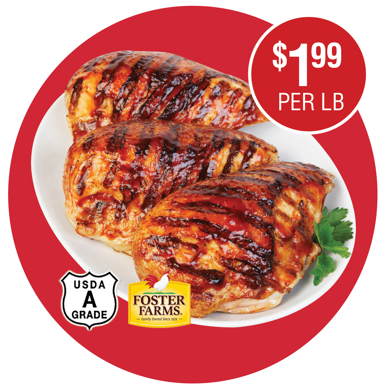 FOSTER FARMS FRESH CHICKEN HALF BREASTS