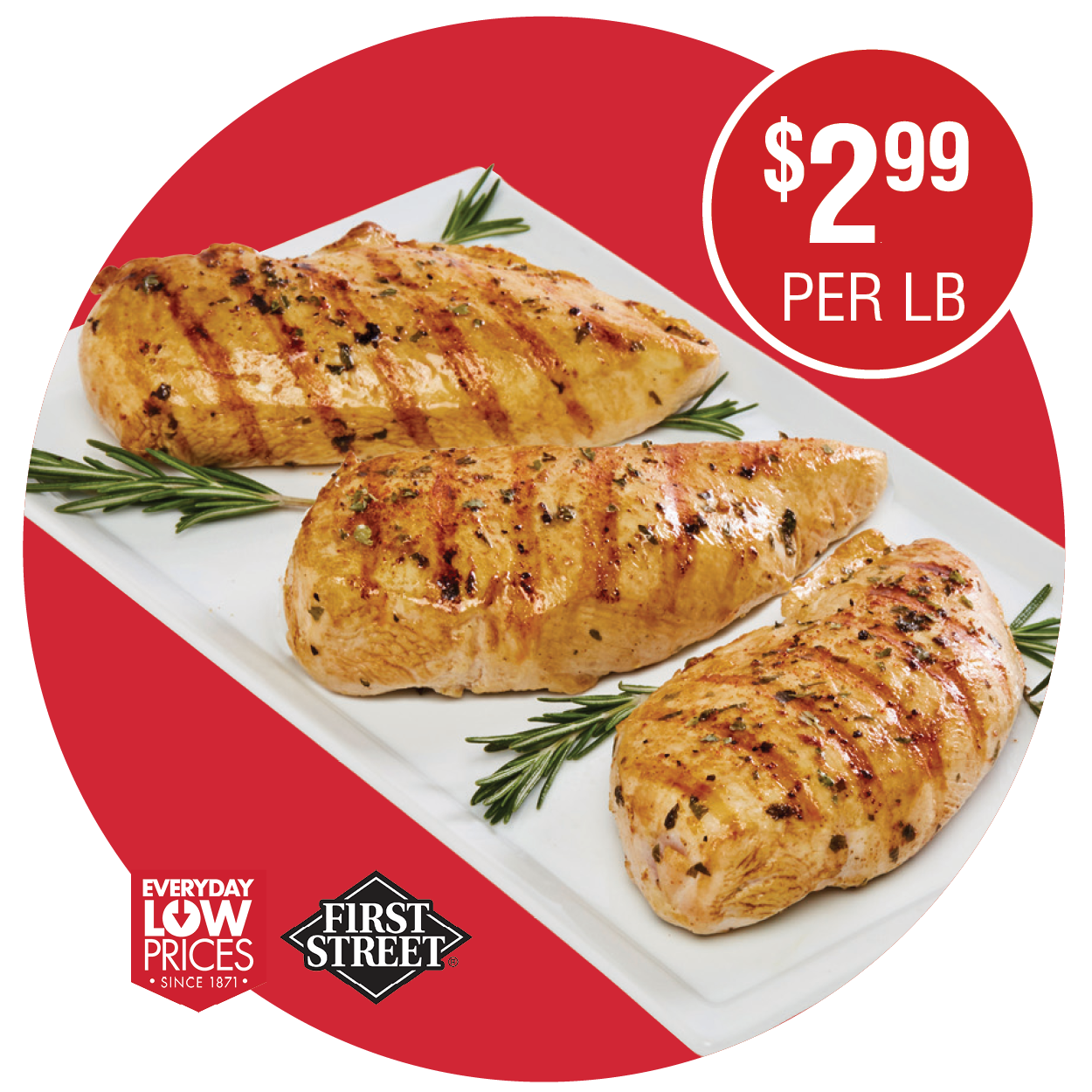 FIRST STREET FRESH BONELESS SKINLESS CHICKEN BREASTS