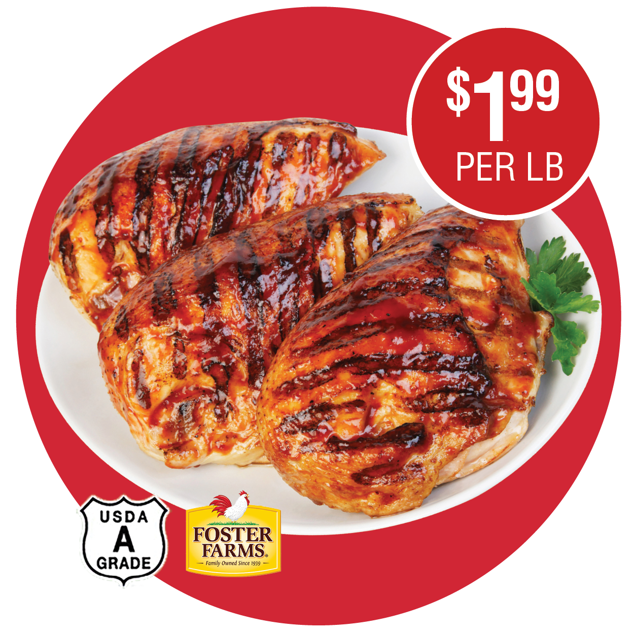 FOSTER FARMS FRESH CHICKEN HALF BREASTS