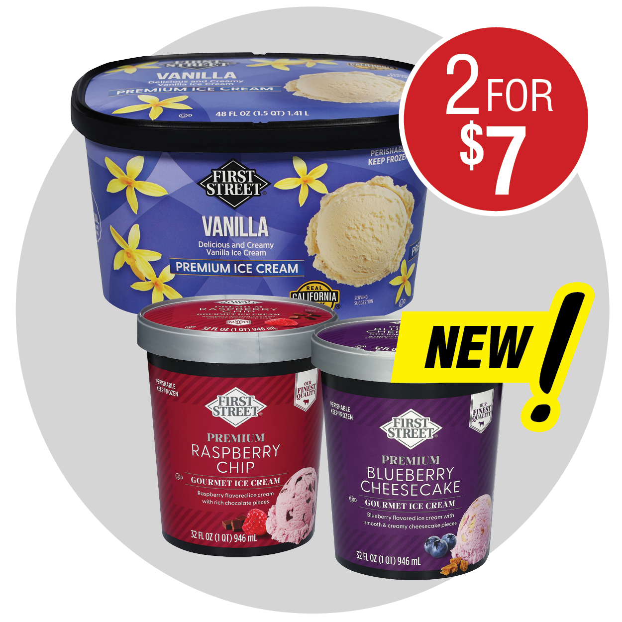 FIRST STREET PREMIUM OR GOURMET ICE CREAM