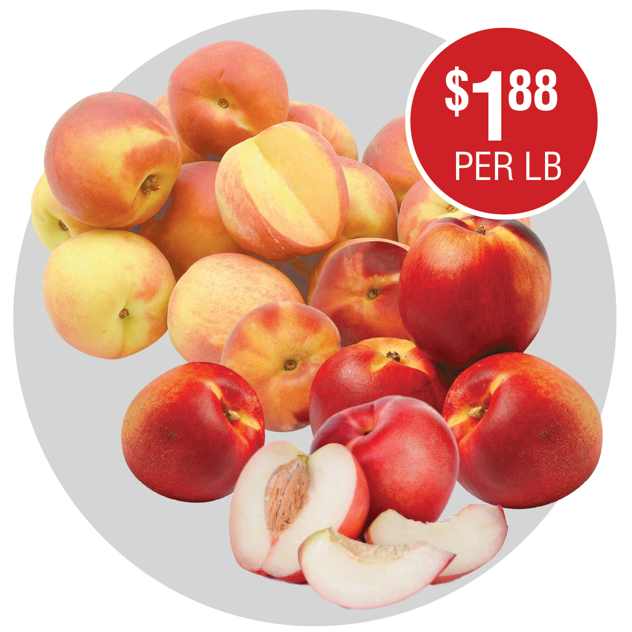 YELLOW PEACHES OR WHITE NECTARINES