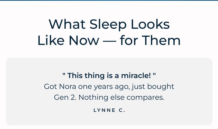 What Sleep Looks Like Now - For Them