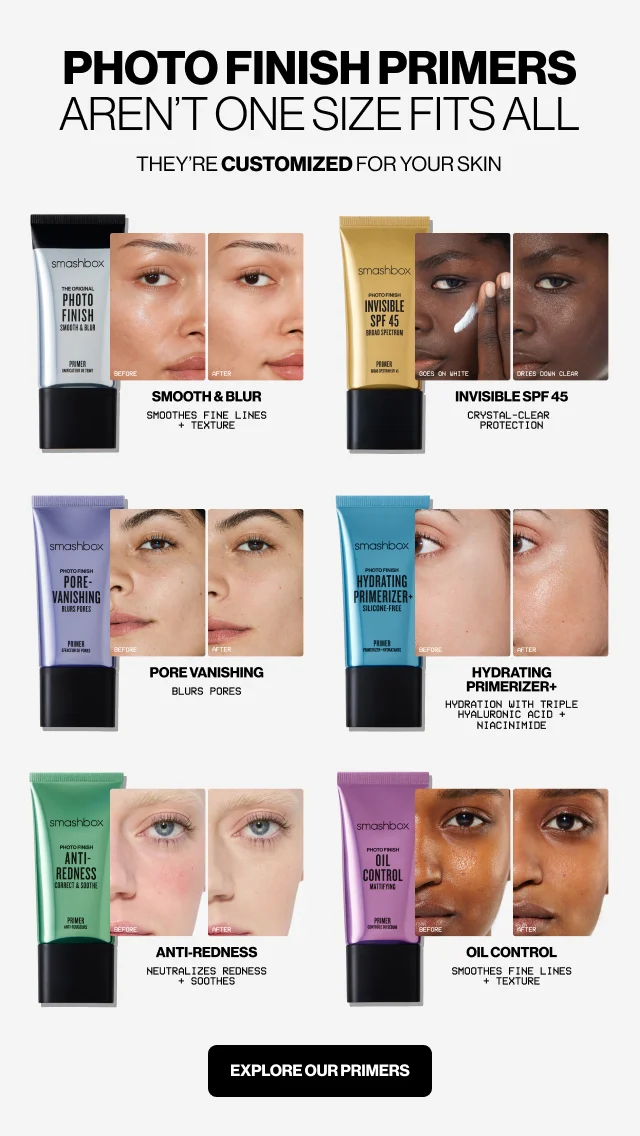PHOTO FINISH PRIMERS AREN'T ONE SIZE FITS ALL | THEY'RE CUSTOMIZED FOR YOUR SKIN | EXPLORE OUR PRIMERS