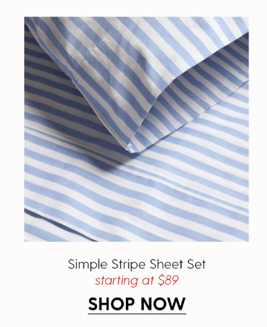 Simple Stripe Brushed Cotton Sheet Set