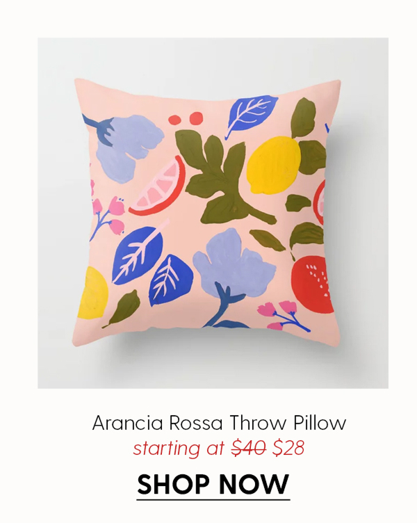 Arancia Rossa Throw Pillow