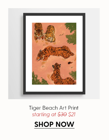 Tiger Beach Art Print