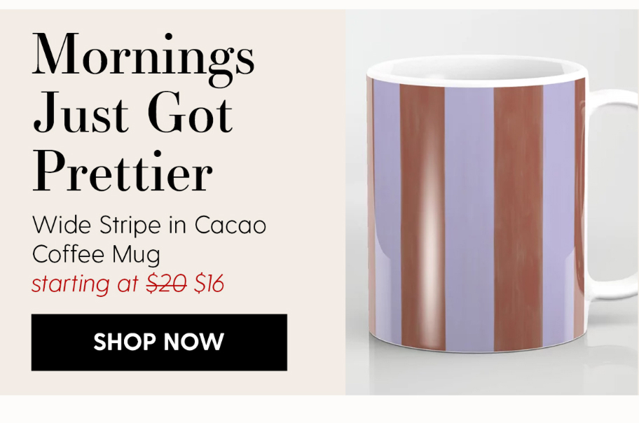 wide stripe in cacao Coffee Mug