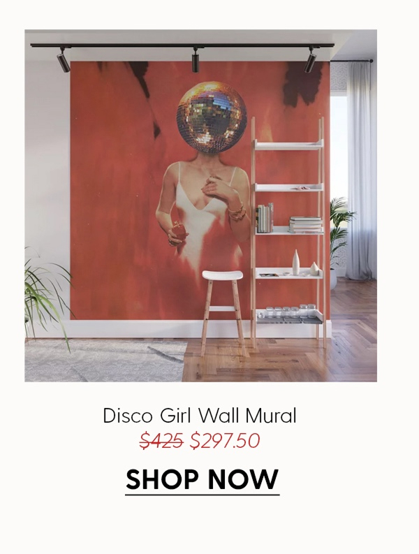 Disco Girl Wall Mural