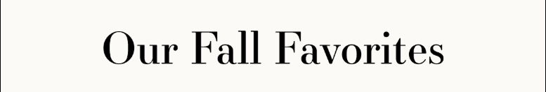 fall favorites