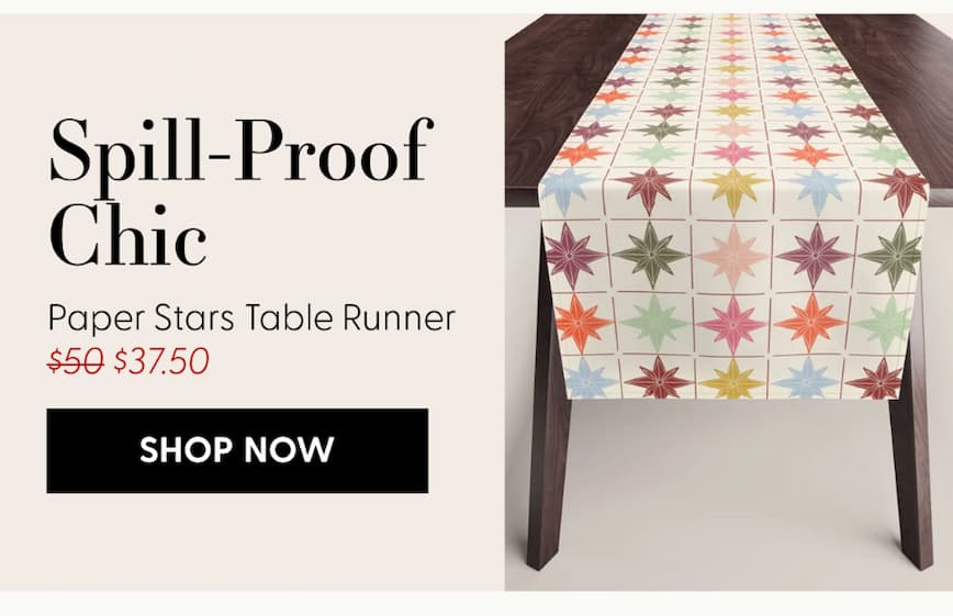 Paper Stars Tile Table Runner