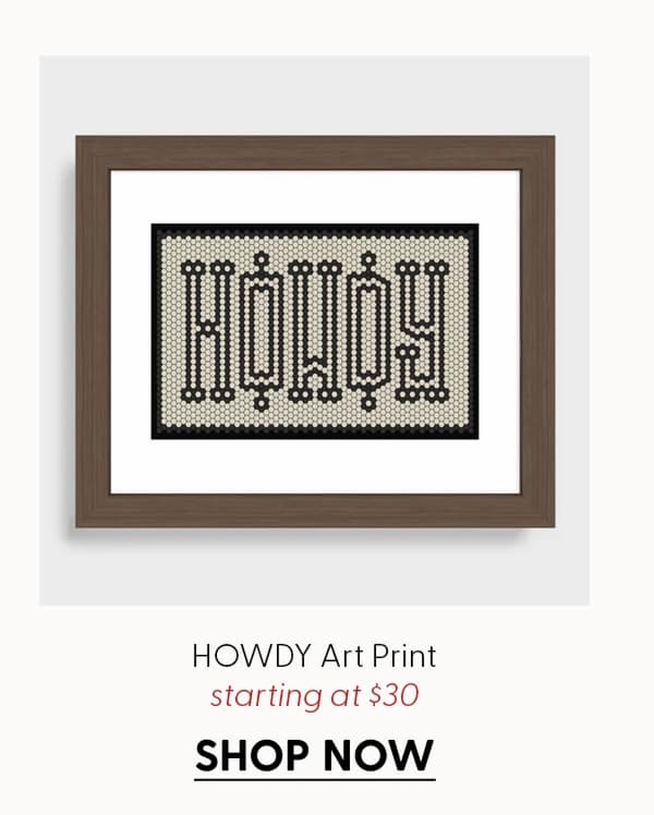 HOWDY Art Print