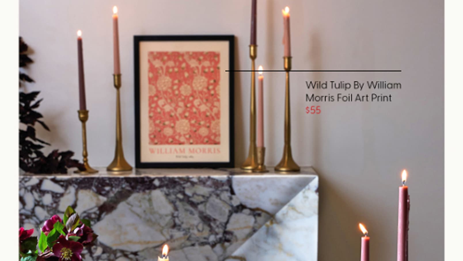 Wild Tulip By William Morris - Limited Edition Foil Art Print