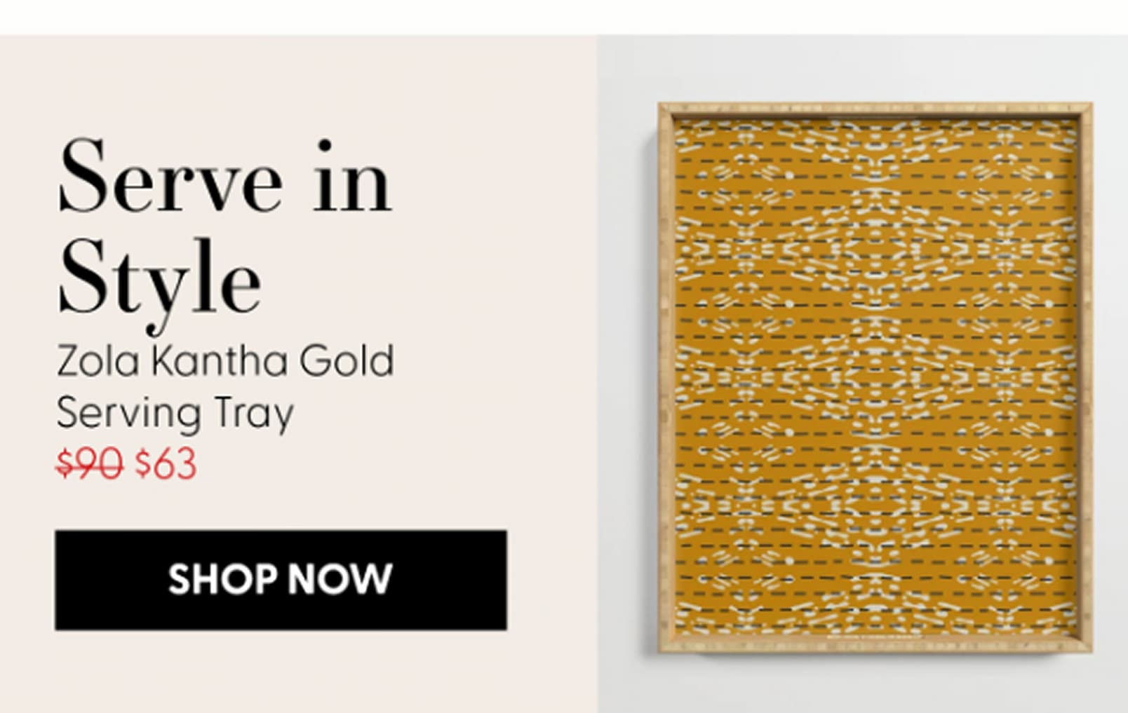 ZOLA KANTHA GOLD Serving Tray