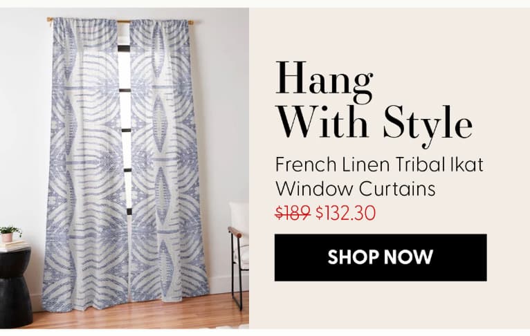 FRENCH LINEN TRIBAL IKAT Curtain