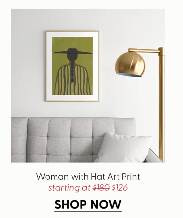 Woman with Hat Art Print