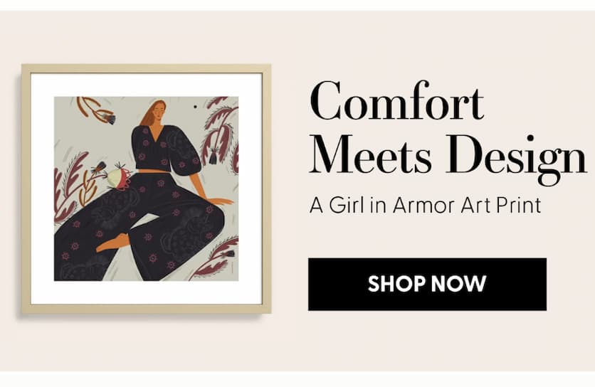 a girl in armor Art Print
