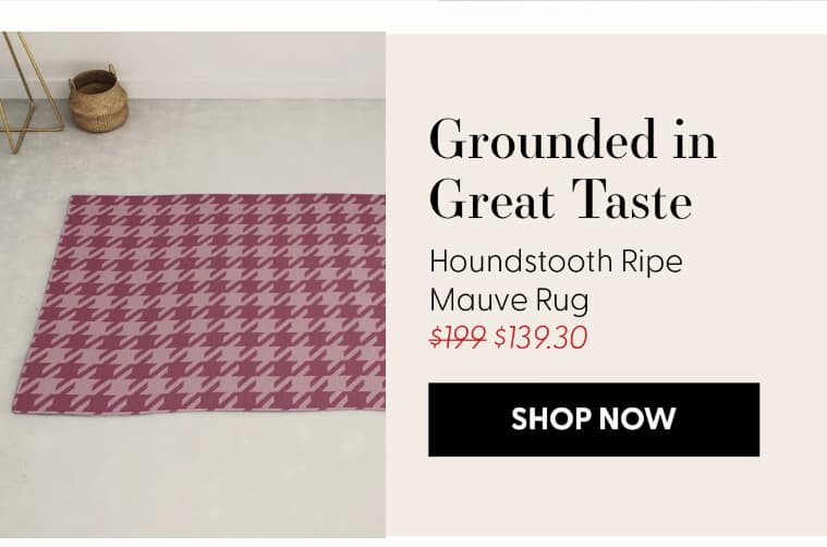 Houndstooth Ripe Mauve Rug