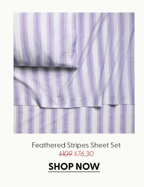Feathered Stripes Brushed Cotton Sheet Set