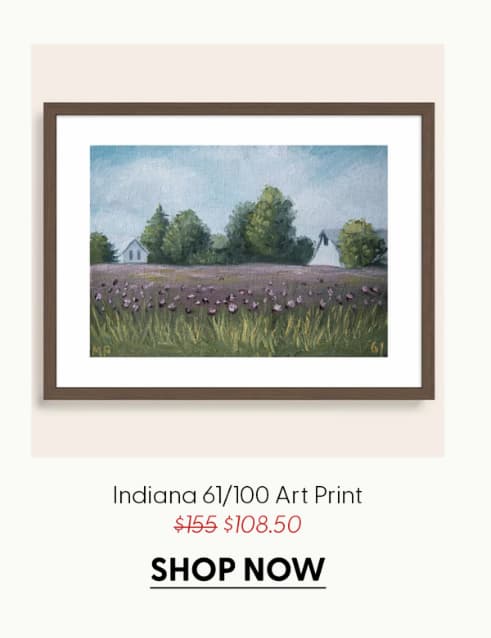 Indiana 61/100 Art Print