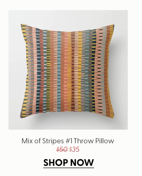 Mix of Stripes #1 Throw Pillow