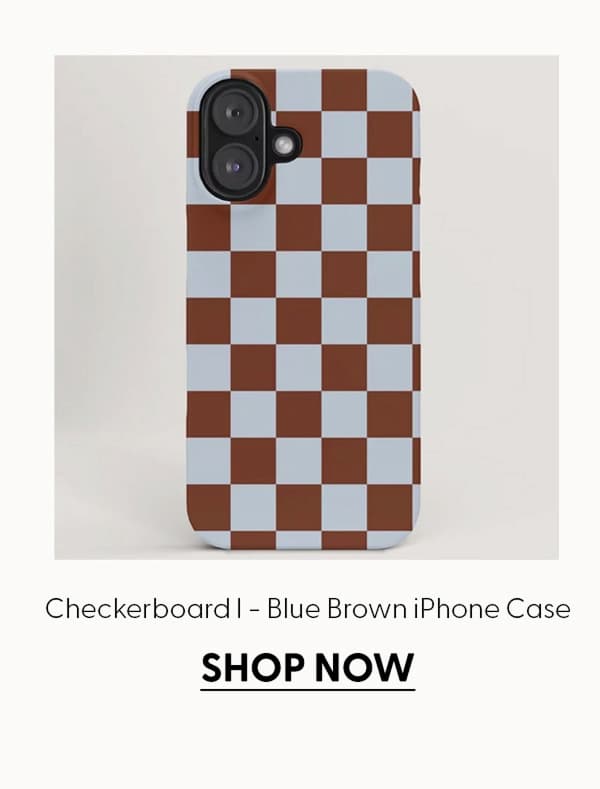 Checkerboard I - Blue Brown iPhone Case