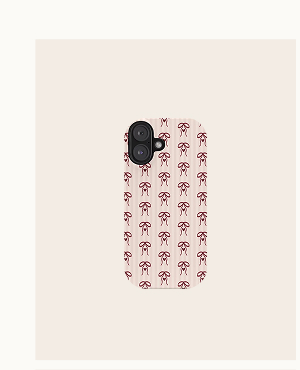 Tied With Love - Bow, Heart And Stripes Pattern iPhone Case