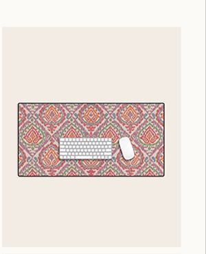 Pastel Diamond Pattern Desk Mat