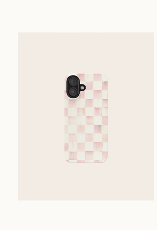Society6 x Mackenzie Childs Rosy Check iPhone Case