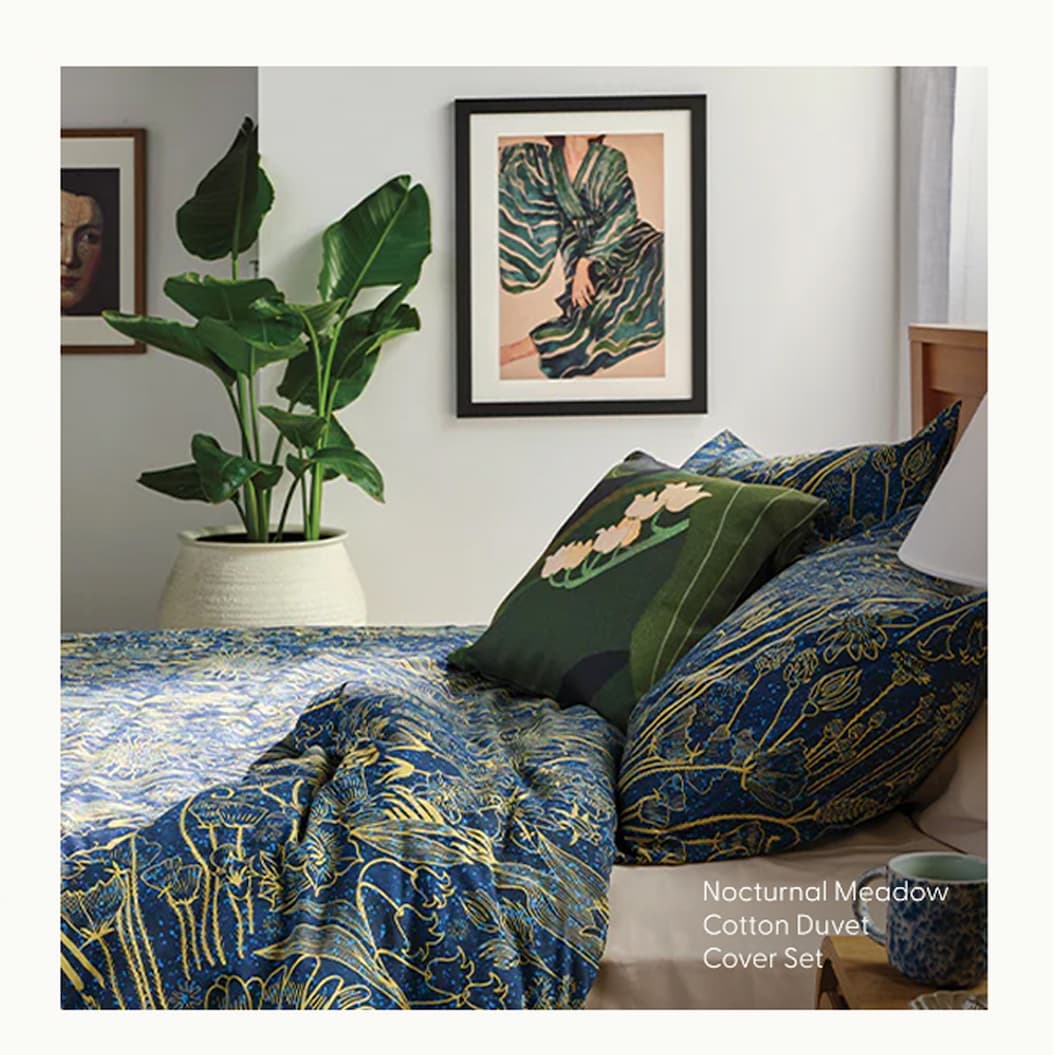Nocturnal Meadow Brushed Cotton Duvet Cover Set