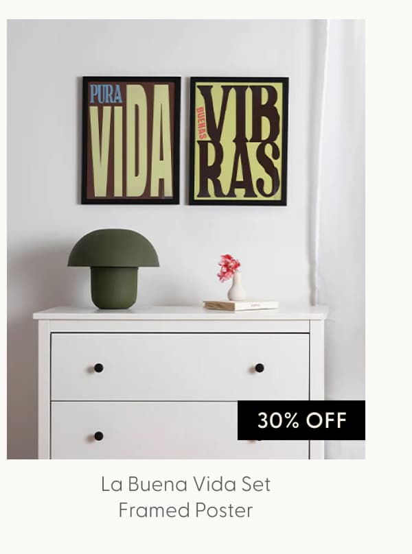 La Buena Vida Set Framed Poster
