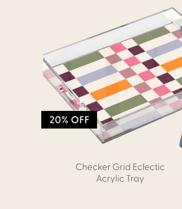 Checker Grid - eclectic Acrylic Tray