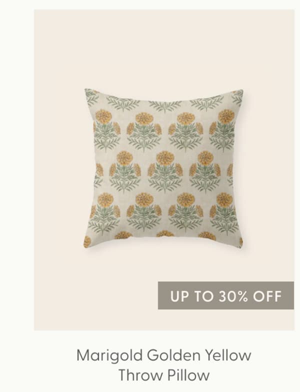 Marigold - golden yellow Throw Pillow