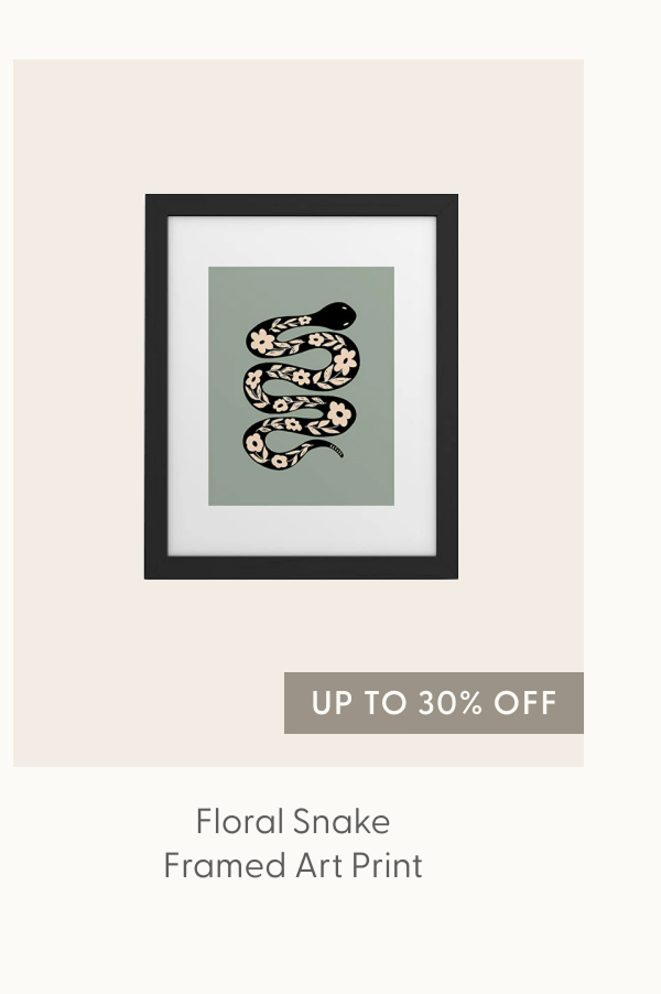 Floral Snake Framed Art Print