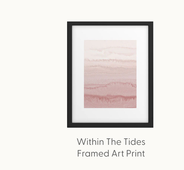 WITHIN THE TIDES - BALLERINA BLUSH Framed Art Print