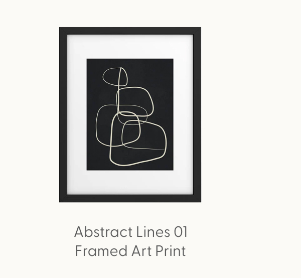 Abstract Lines 01 Framed Art Print