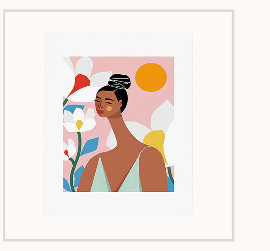 Boho Top Knot Art Print
