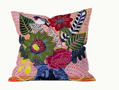 Society6 Indoor Throw Pillows – Home Decor by Misha Blaise Design – Decorative Accent Pillows for Couch or Bed, 18" x 18", Celebrate The Day