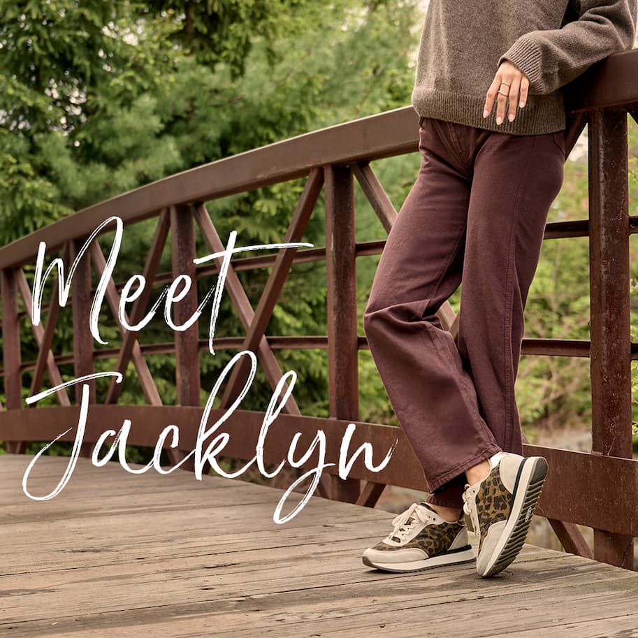  Graphic of Sofft's Jacklyn in Leopard Multi with text that reads "Meet Jacklyn"