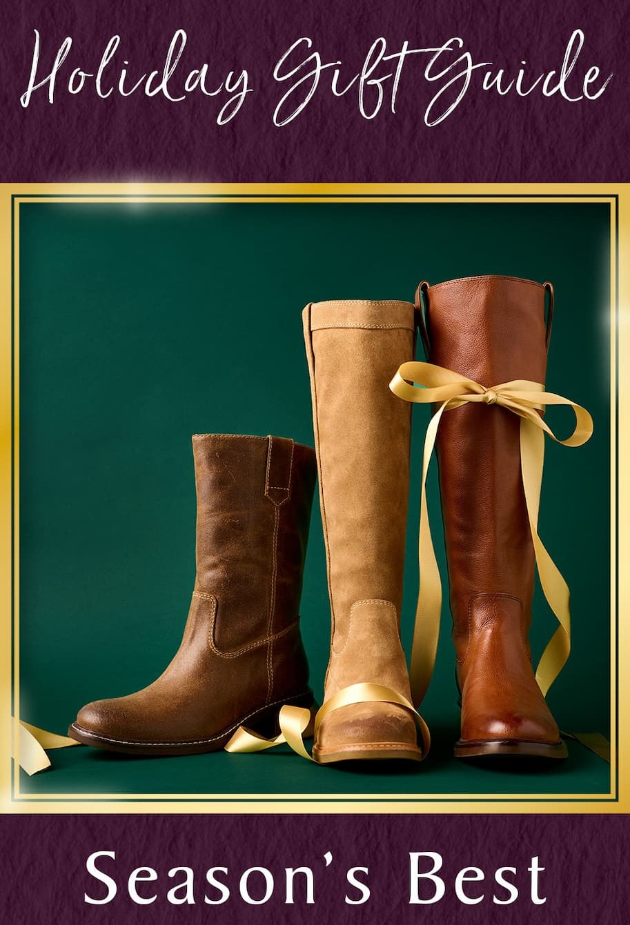 Graphic of Sofft's tall boots with text that reads "Season's Best