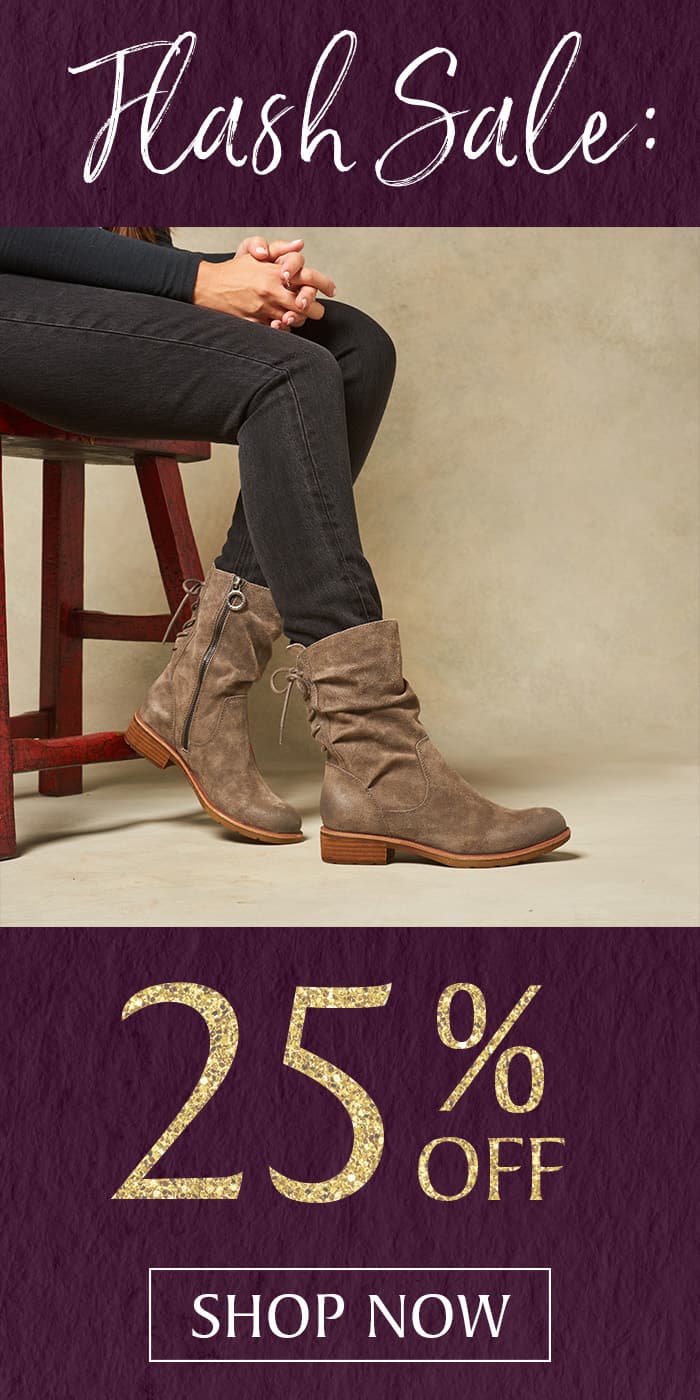Flash Sale Graphic text that Reads. " Flash Sale 25% off"