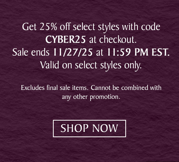 Black Friday early access banner offering 25% off with code CYBER25.