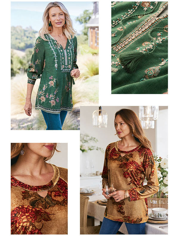 grid shirts and blouses